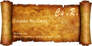 Csada Roland névjegykártya